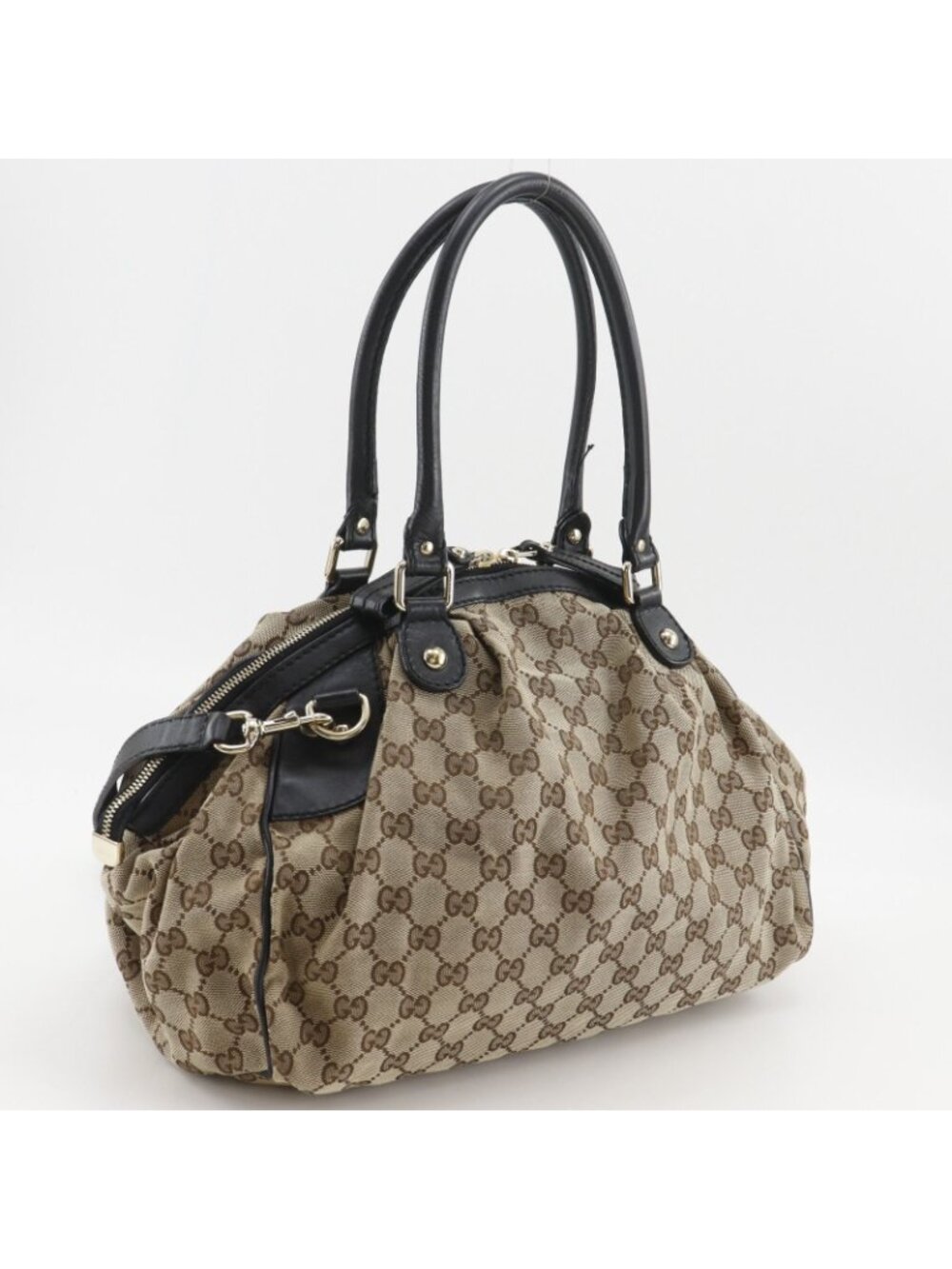 Gucci Ski 2-Way Shoulder GG Canvas Brown Tote - Picture 3 of 10